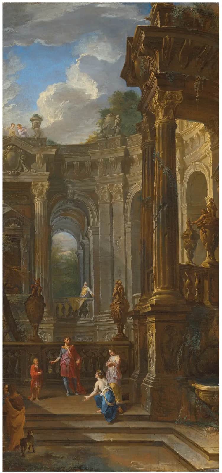An Architectural Capriccio with David, Bathsheba and Solomon, Giovanni Paolo Panini